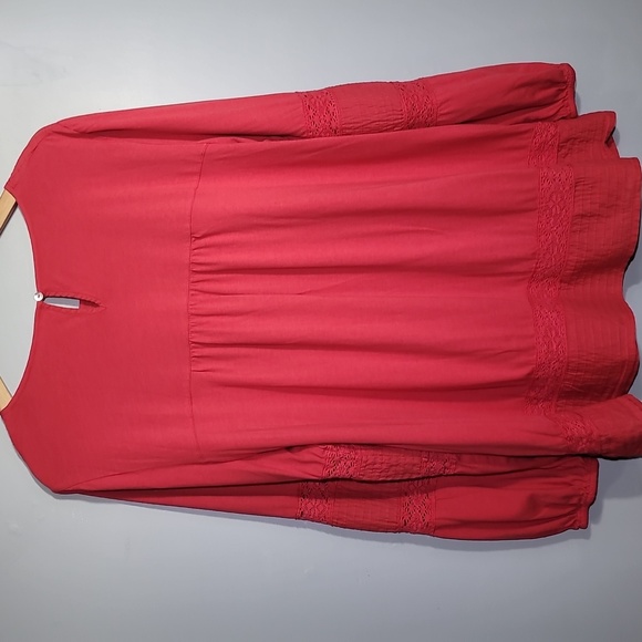 Logo by Lori Goldstein Cotton Modal Embroidered Long Sleeve Tunic Top - Picture 10 of 11